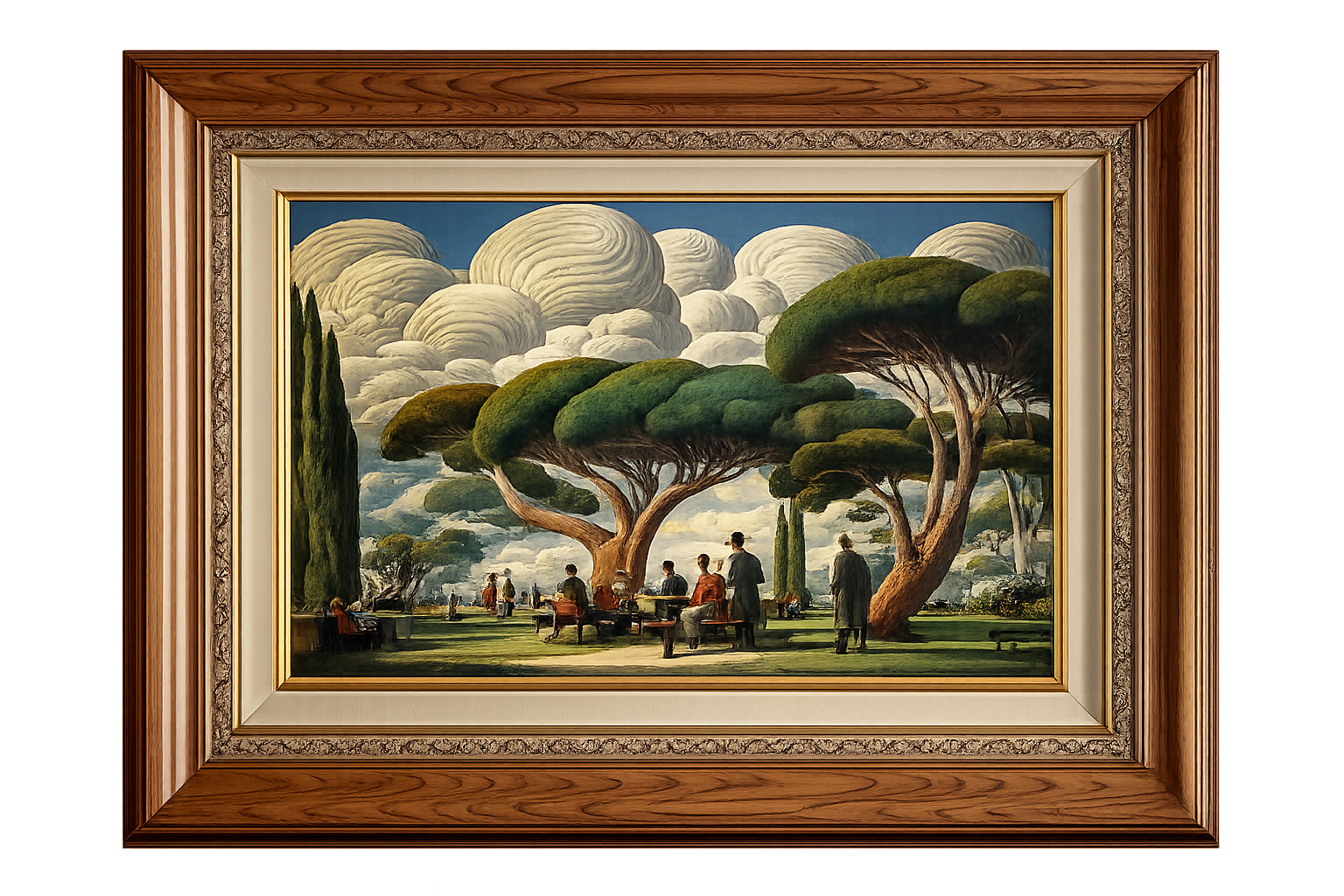 Easton Cain, Afternoon in the Commons, 2024, Oil on Canvas