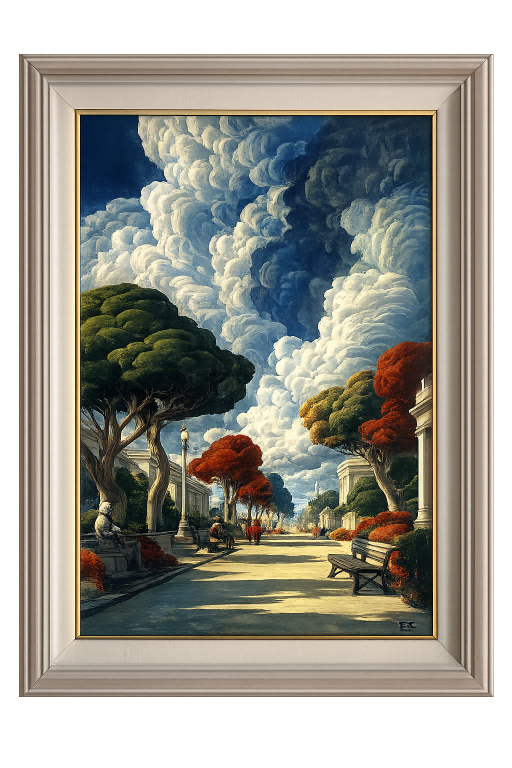 Easton Cain, Boulevard Under Clouds, 2021, Oil on Canvas