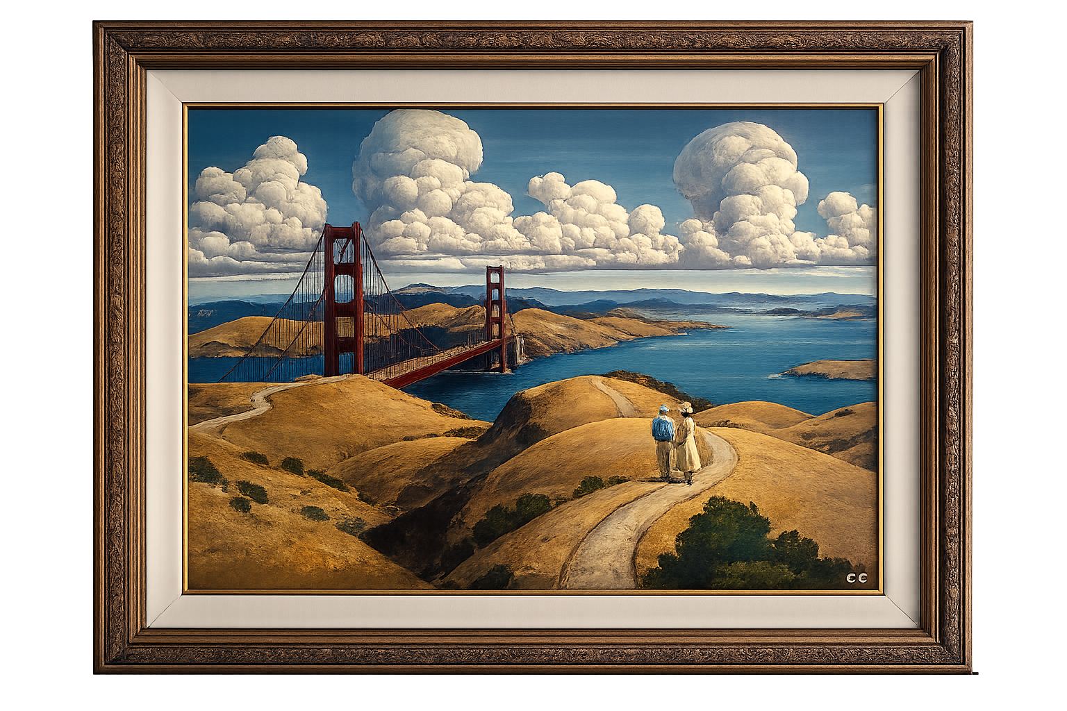 Easton Cain, Golden Gate Promenade, 2021, Oil on Canvas