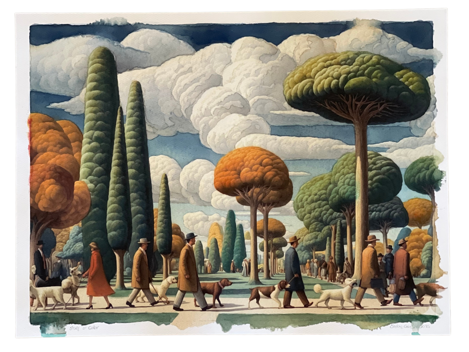 Easton Cain, Study Of Color, 2025, Watercolor Painting on 300lbs coldpress paper