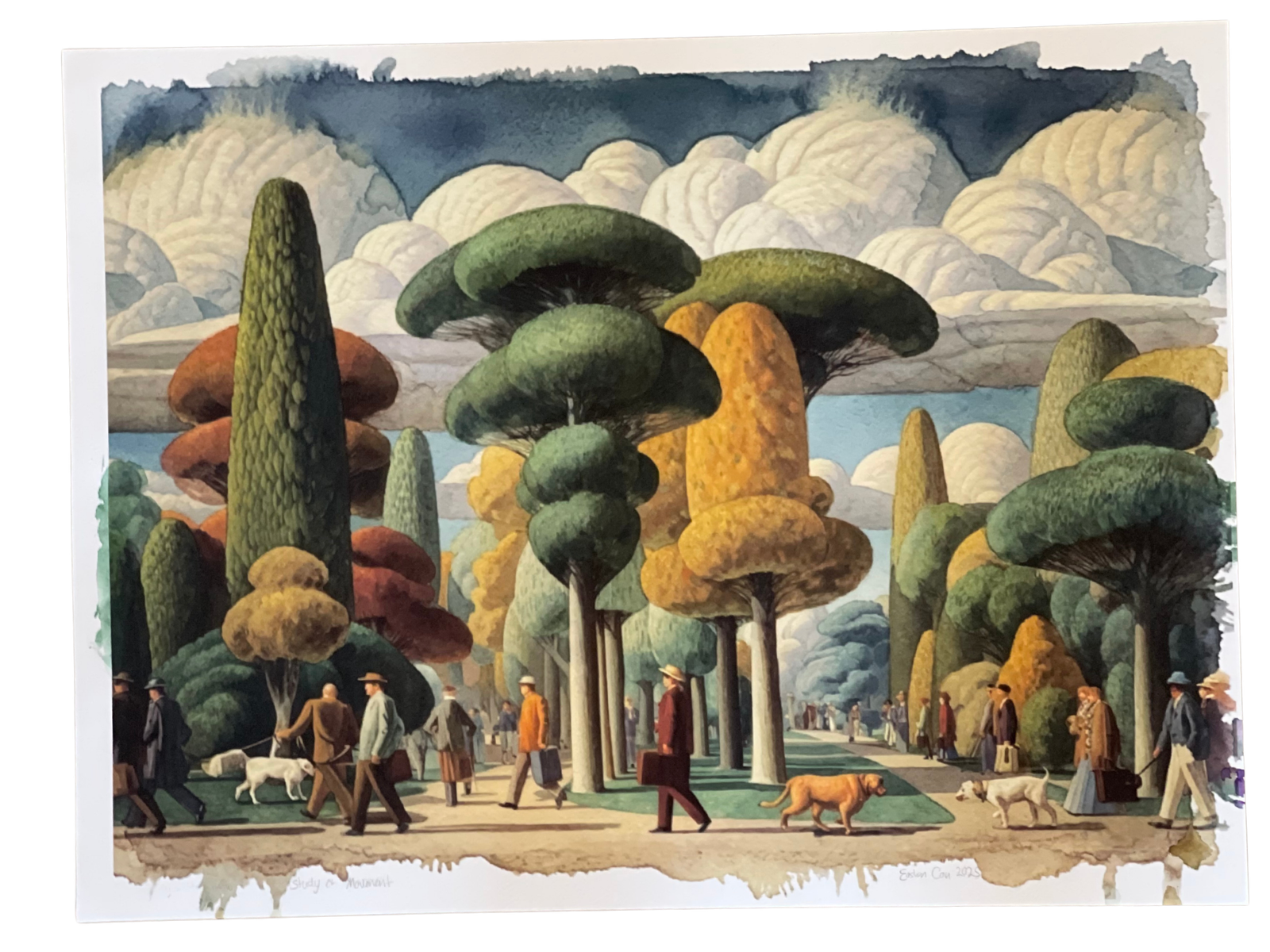 Easton Cain, Study Of Movement, 2025, Watercolor Painting on 300lbs coldpress paper