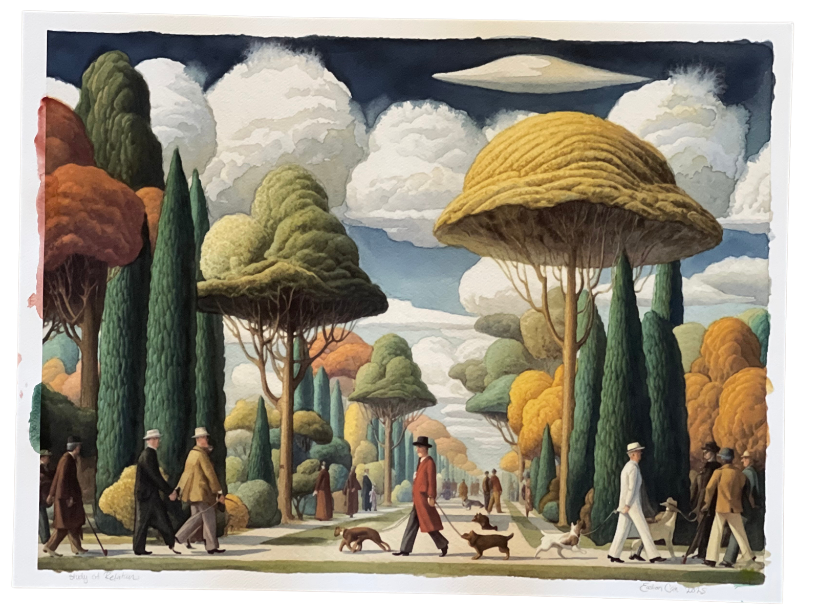 Easton Cain, Study Of Relation, 2025, Watercolor Painting on 300lbs coldpress paper